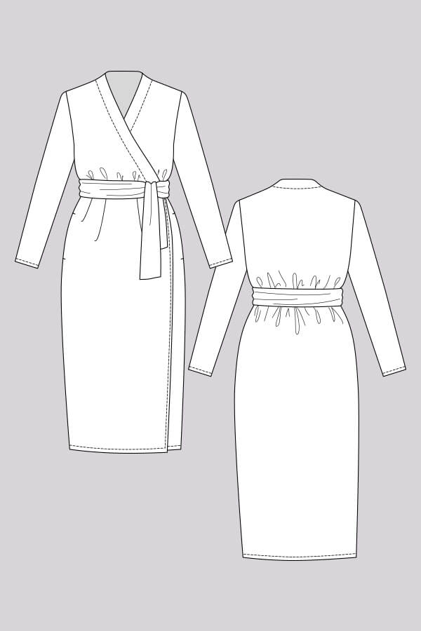 Olivia jersey wrap dress