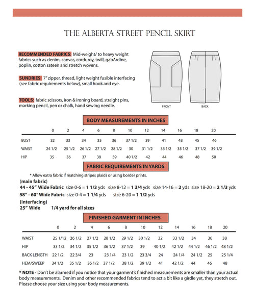 Alberta Street Pencil Skirt