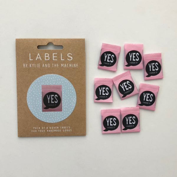 'Yes I Made It'  woven labels 10 pack