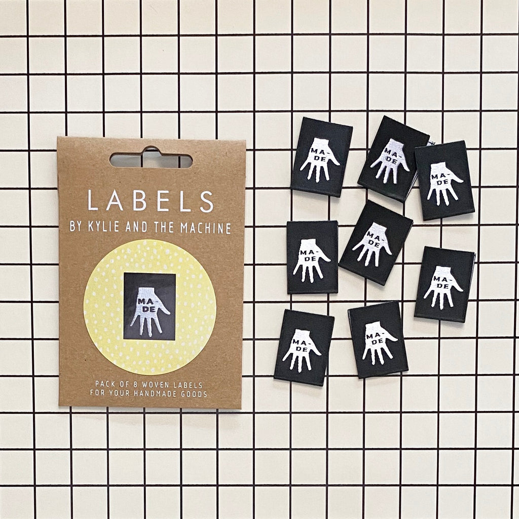 '(Hand) Made' woven labels 10 pack